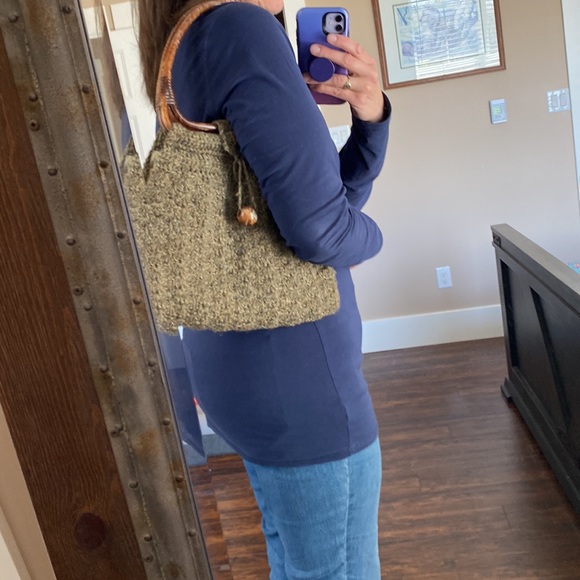 Vintage 70s Wool Hobo Bag - Picture 10 of 12